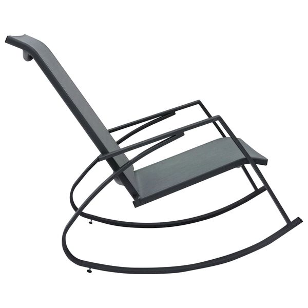 vidaXL Garden Rocking Chairs 2 pcs Textilene Dark Grey
