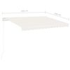 vidaXL Freestanding Manual Retractable Awning 350x250 cm Cream