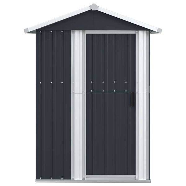 vidaXL Garden Shed Anthracite 126x97.5x177 cm Galvanised Steel