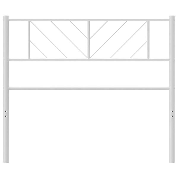 vidaXL Metal Replace Headboard White 90 cm