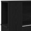 vidaXL Headboard Cabinet with Shelf Black Oak 220 x 18.5 x 102.5 cm