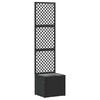 vidaXL Garden Trellis Planter Black 35 x 30 x 135 cm Metal