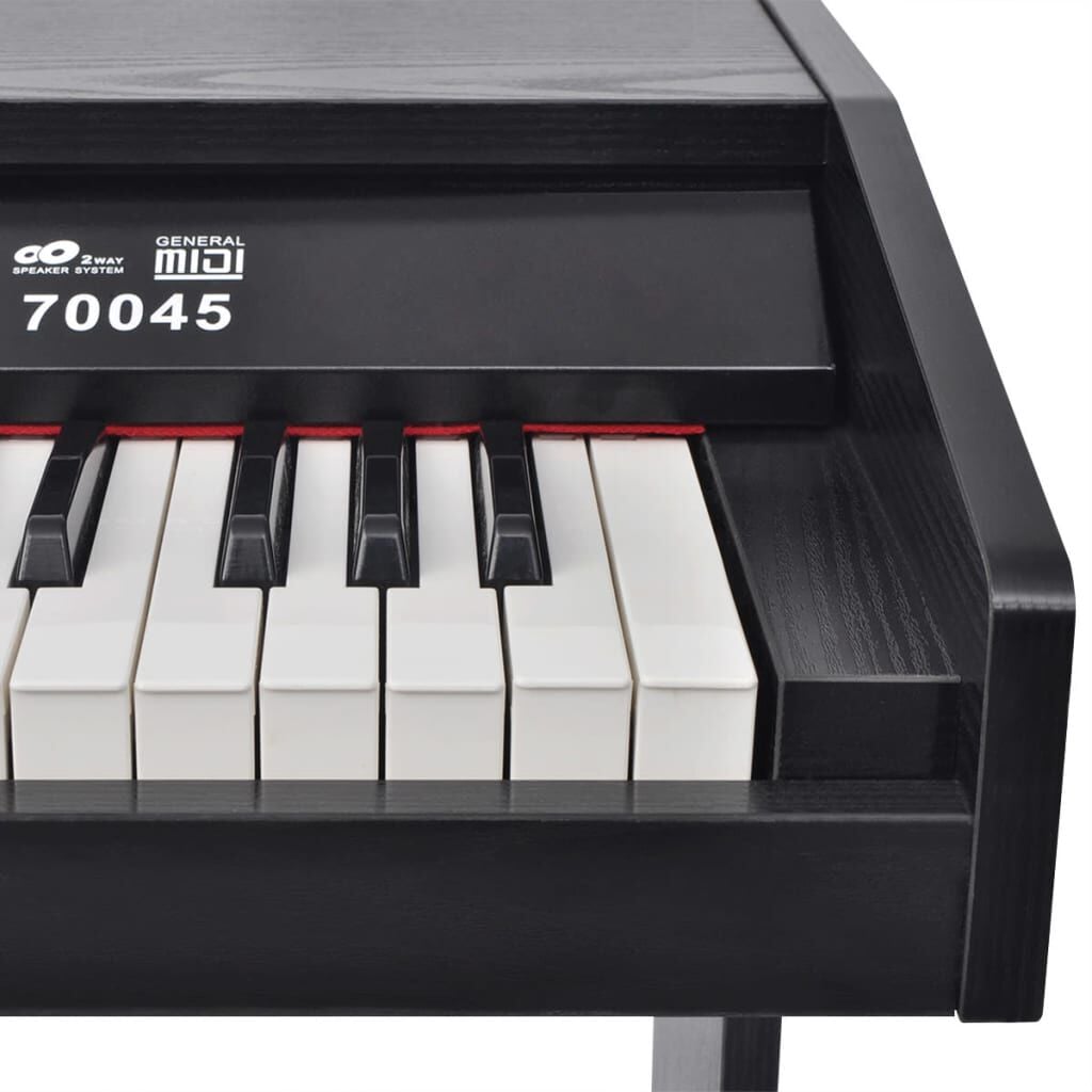 vidaXL 88-Key Digital Piano with Pedals Black Melamine Board