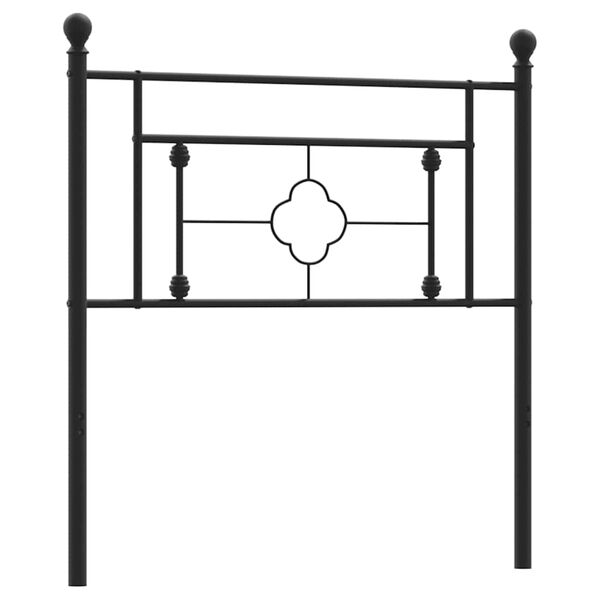 vidaXL Metal Replace Headboard Black 90 cm