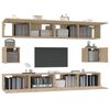 vidaXL 6 Piece TV Cabinet Set Sonoma Oak Engineered Wood