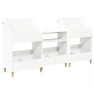 vidaXL Media Shelves Set 3 pcs White 212 x 46 x 112 cm Engineered Wood
