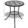 vidaXL Bistro Table Black and White 60 cm Mosaic