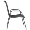 vidaXL Stackable Garden Chairs 6 pcs Steel and Textilene Black