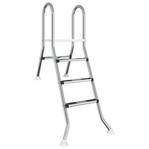 vidaXL Partially in-Ground Pool Ladder 172 x 106 cm 3-Step