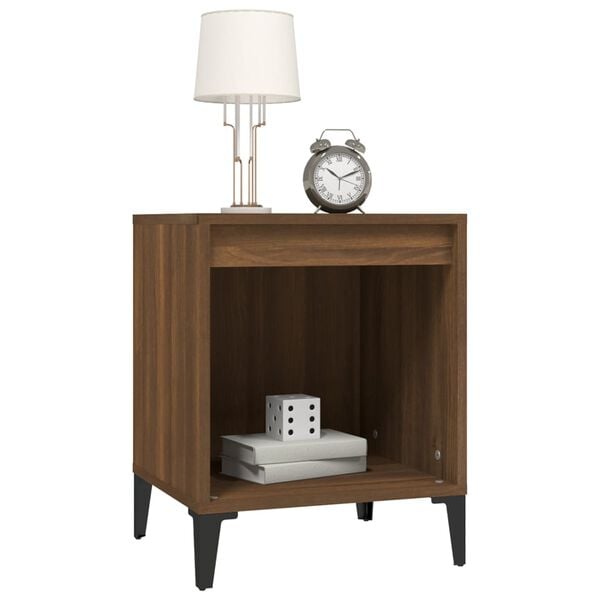 vidaXL Bedside Cabinet Brown Oak 40x35x50 cm