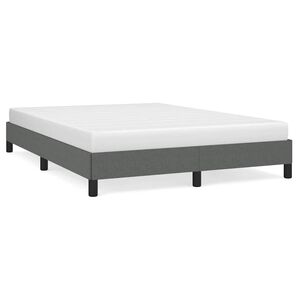 vidaXL Bed Frame without Mattress Dark Grey 137x190 cm Full Fabric