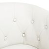 vidaXL Tub Chair with Footstool White Faux Leather