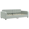 vidaXL Daybed with Trundle without Mattress Light Grey 90x190 cm