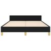 vidaXL Bed Frame without Mattress Black 137x187 cm Double Fabric