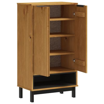 vidaXL Shoe Cabinet FLAM 59.5x35x107 cm Solid Wood Pine