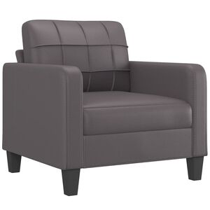 vidaXL Sofa Chair Grey 60 cm Faux Leather