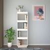 vidaXL Book Cabinet/Room Divider White 40x35x135 cm Solid Pinewood