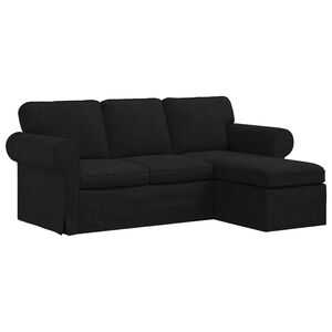 vidaXL Sofa Black 195 x 138 x 80 cm Fabric
