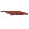 vidaXL Manual Retractable Awning with LED 300x250 cm Orange and Brown