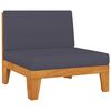 vidaXL 5 Piece Garden Lounge Set with Cushions Solid Acacia Wood
