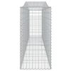 vidaXL Arched Gabion Baskets 3 pcs 400x50x100/120 cm Galvanised Iron