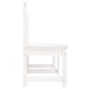 vidaXL Garden Bench White 201.5 cm Solid Wood Pine
