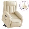 vidaXL Stand up Massage Recliner Chair Cream Fabric