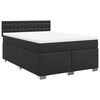 vidaXL Box Spring Bed with Mattress Black Double Faux Leather