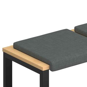 vidaXL Bench Cushion 4 pcs Fabric Dark Grey Depth 35 cm