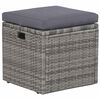 vidaXL 6 Piece Garden Lounge Set with Cushions Poly Rattan Grey