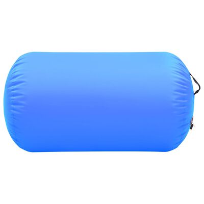vidaXL Inflatable Gymnastic Roll with Pump 100x60 cm PVC Blue