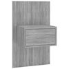 vidaXL Wall-mounted Bedside Cabinet Grey Sonoma