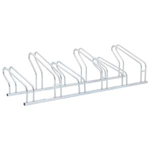 vidaXL Bicycle Stand for 6 Bikes Floor Freestanding Galvanised Steel