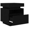 vidaXL Bedside Cabinet Black Oak 40 x 39 x 48.5 cm Engineered wood