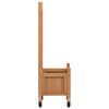 vidaXL Planter with Trellis and Wheels Brown Solid Wood Fir