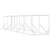 vidaXL Outdoor Dog Kennel Silver 2x10x2 m Galvanised Steel