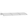 vidaXL Door Canopy Grey 300x100 cm Polycarbonate