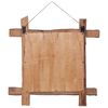 vidaXL Log Mirror Natural 70x70 cm Recycled Teak Wood