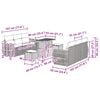 vidaXL Garden Sofa Set with Cushion 9 pcs Black Poly Rattan