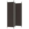 vidaXL 4-Panel Room Divider Brown 200x200 cm Fabric
