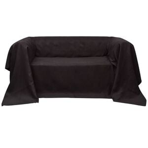 vidaXL Slipcover | Brown | Micro-suede Polyester | 210x280 cm | Removable Covers