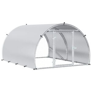 vidaXL Chicken Coop Silver 200 x 150 x 100 cm Galvanised Steel