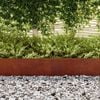 vidaXL Lawn Edging Rusty 450 x 0.05 x 25 cm Weathering Steel