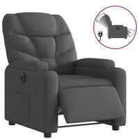 vidaXL Electric Recliner Chair Dark Grey Fabric