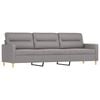 vidaXL 3-Seater Sofa with Footstool Light Grey 210 cm Fabric