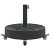 vidaXL Parasol Base with Wheels for &Oslash;38 / 48 mm Poles 27 kg Round