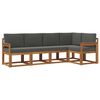 vidaXL Outdoor Sofa Set 5 pcs Natural and Anthracite