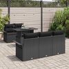 vidaXL Garden Sofa Set with Cushion 6 pcs Black Poly Rattan