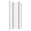 vidaXL 3-Panel Room Divider White 150x220 cm Fabric