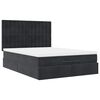 vidaXL Ottoman Bed with Mattresses & LEDs Black Double Velvet